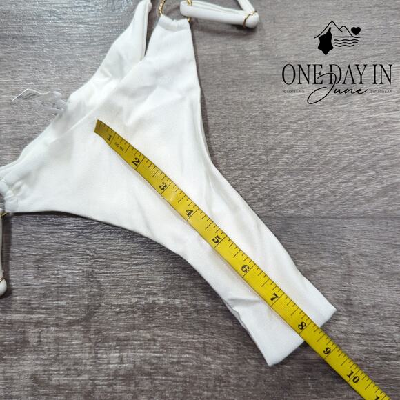 CharmLeaks Adjustable Triangle Thong Bikini Swimsuit Size M - Picture 3 of 4